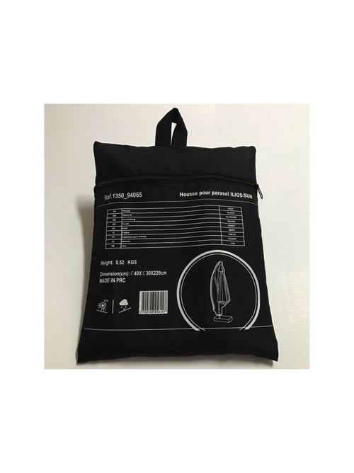 Housse de protection pour parasol - 40 x 220 cm - Noir - Kiabi