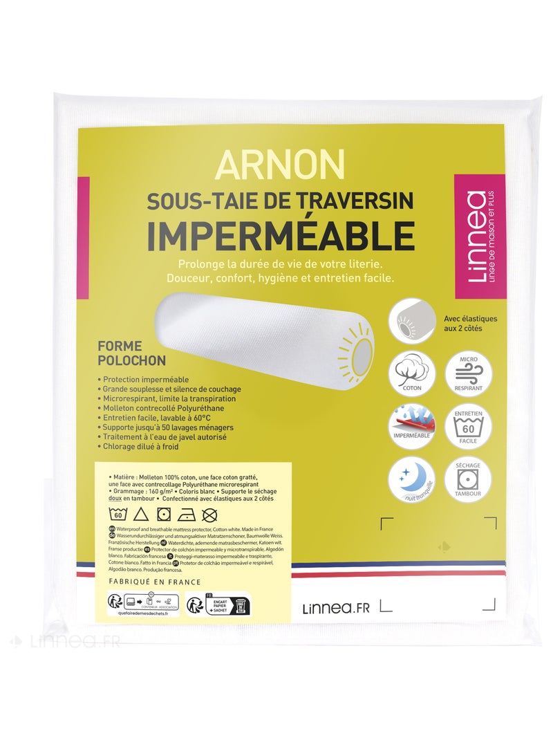 Housse de protection traversin imperméable ARNON Blanc - Kiabi