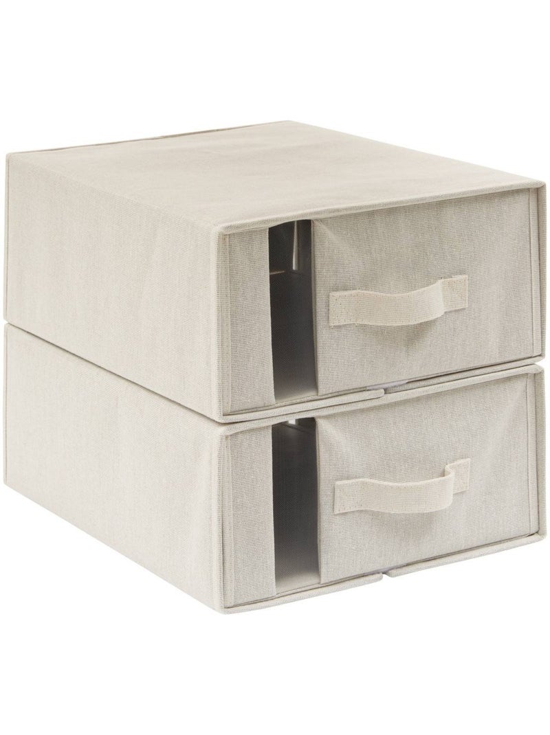 Housse de rangement rectangulaire dressy plus Beige - Kiabi
