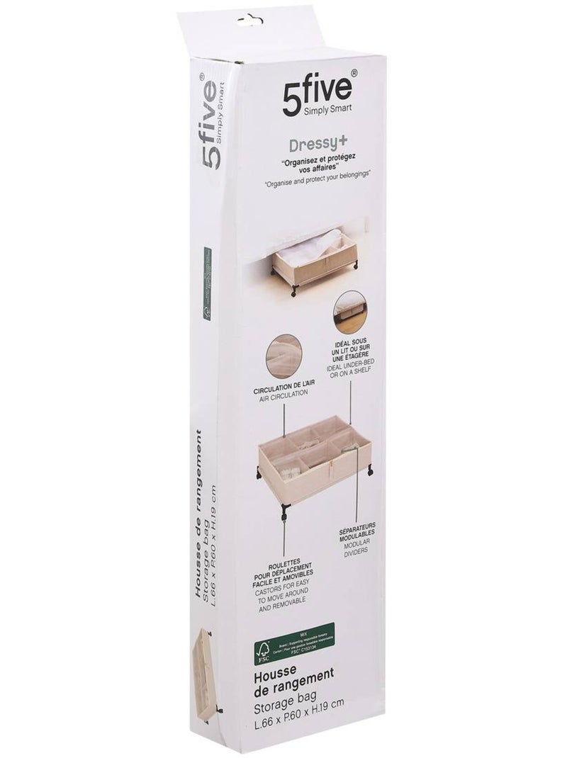 Housse de rangement sous lit dressy plus Beige - Kiabi