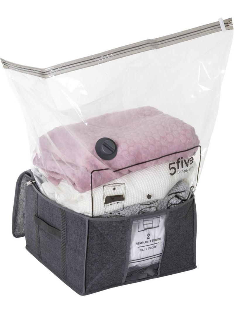Housse de rangement sous vide carrée air Transparent - Kiabi