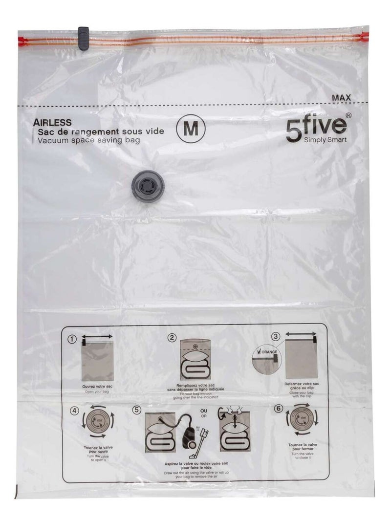 Housse de rangement sous-vide Taille M Transparent - Kiabi