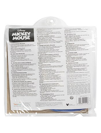 Housse de siège auto Disney Mickey Mouse Organiseur de rangement