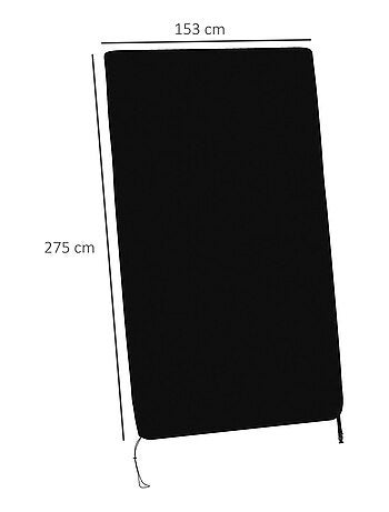 Housse de table de ping-pong avec fermeture éclair anti-UV imperméable noir