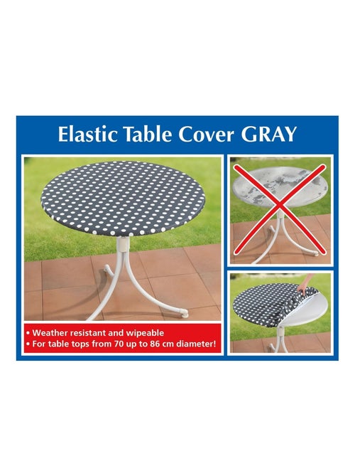 Housse de table élastique à pois - Blanc - Kiabi