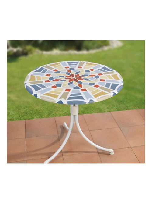 Housse de table élastique Mosaïque - Modèle L - Bleu, Vert et Rouge - Kiabi Housse de table élastique Mosaïque - Modèle L - Bleu, Vert et Rouge - Kiabi