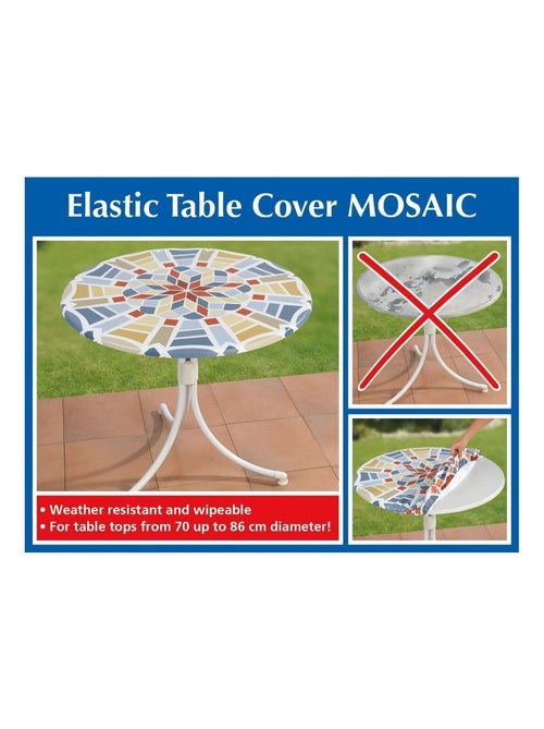 Housse de table élastique Mosaïque - Modèle L - Bleu, Vert et Rouge - Kiabi Housse de table élastique Mosaïque - Modèle L - Bleu, Vert et Rouge - Kiabi