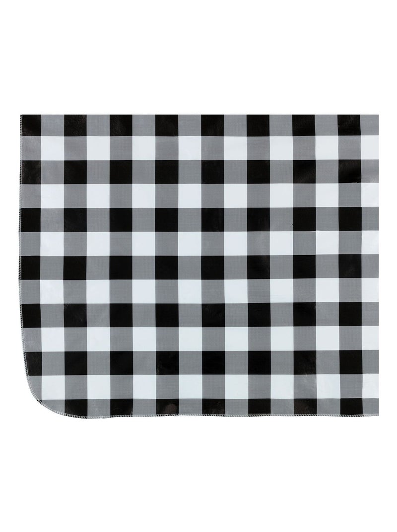 Housse de table Vichy Gris - Kiabi