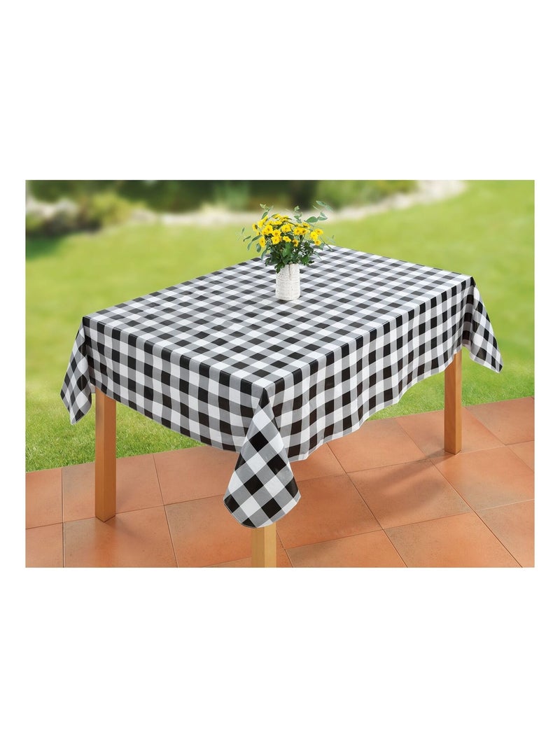 Housse de table Vichy Gris - Kiabi