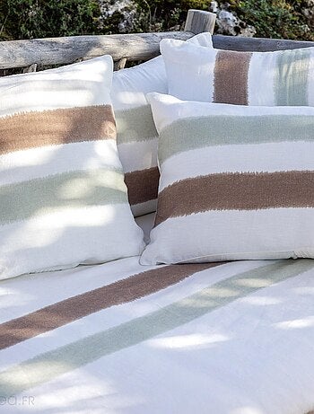 Housse d'édredon en lin lavé doublé coton lavé ARIA