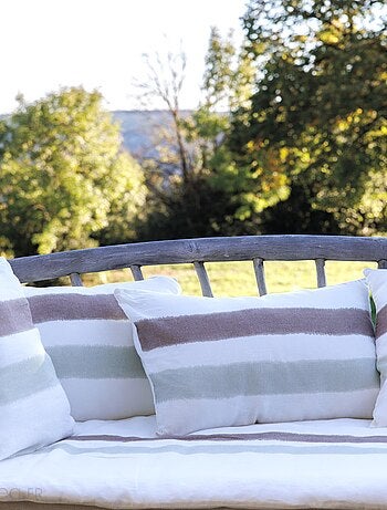 Housse d'édredon en lin lavé doublé coton lavé ARIA