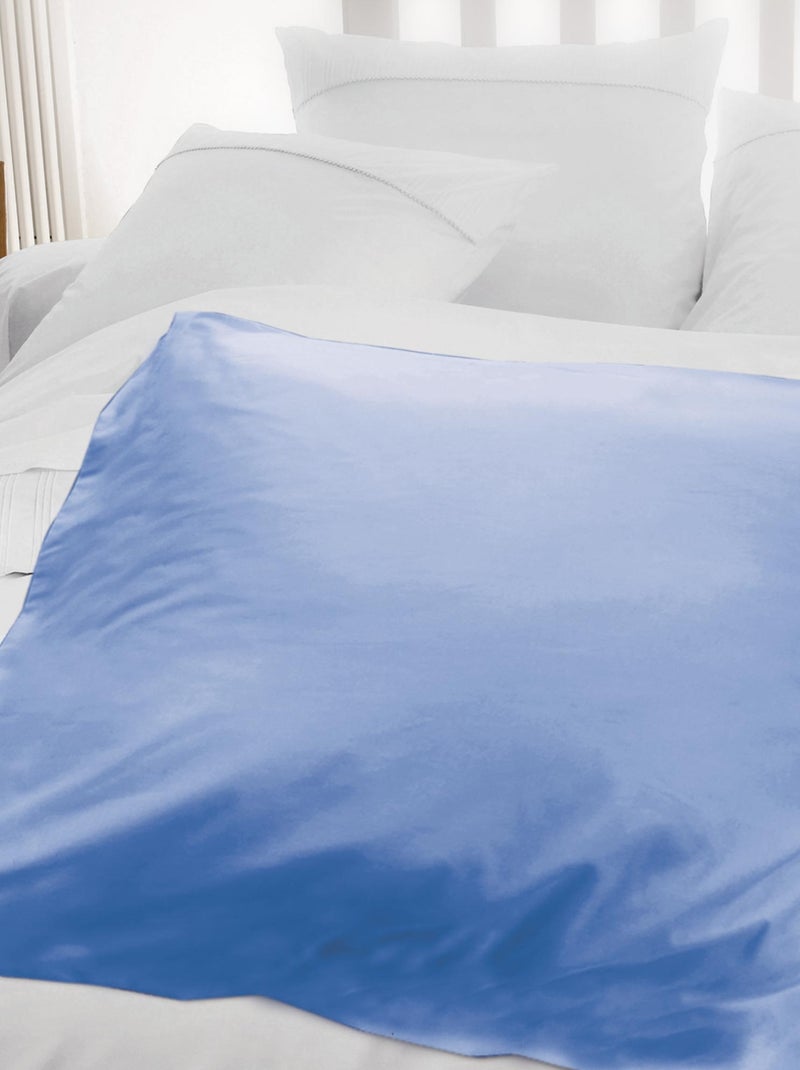 Housse d'édredon uni coton ALTO Bleu polaire - Kiabi