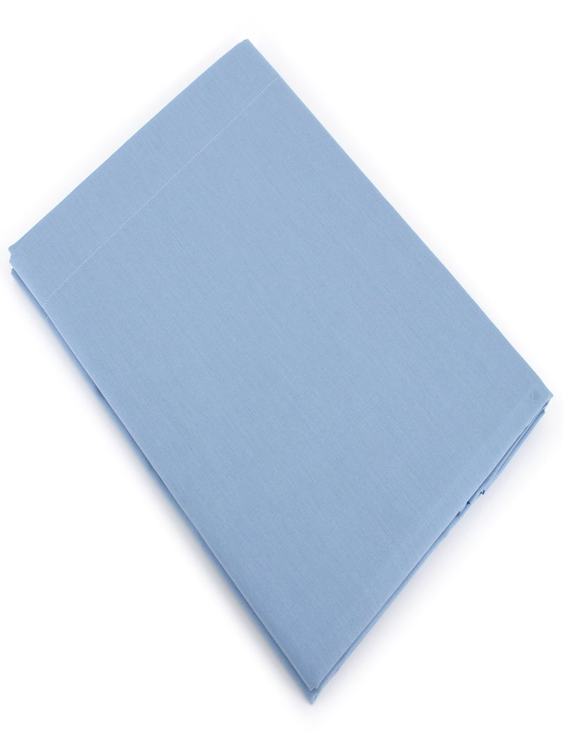 Housse d'édredon uni coton ALTO Bleu polaire - Kiabi