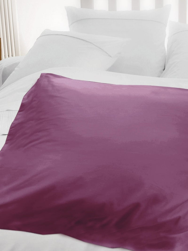 Housse d'édredon uni coton ALTO Violet prune - Kiabi