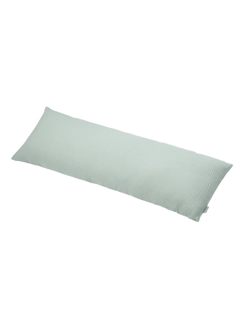 Housse en gaze de coton pour traversin plat, Jeanne SEVIRA KIDS Vert d'eau - Kiabi
