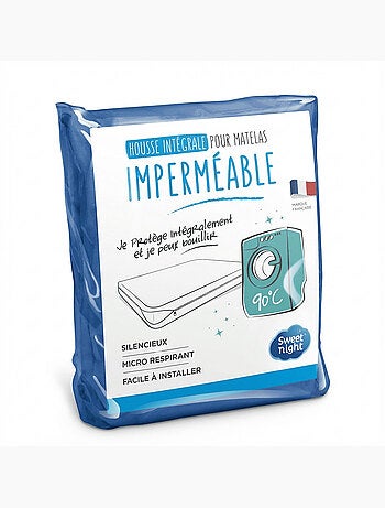 Housse Intégrale Matelas Bleue - Rénove Matelas Zippé Imperméable - Lavage 95°C