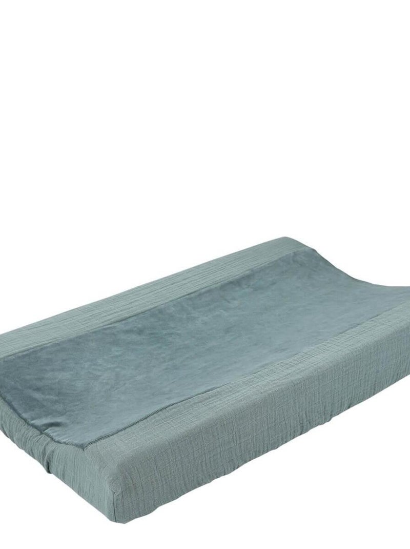 Housse matelas à langer 70x45cm BLISS petrol bleu Bleu - Kiabi