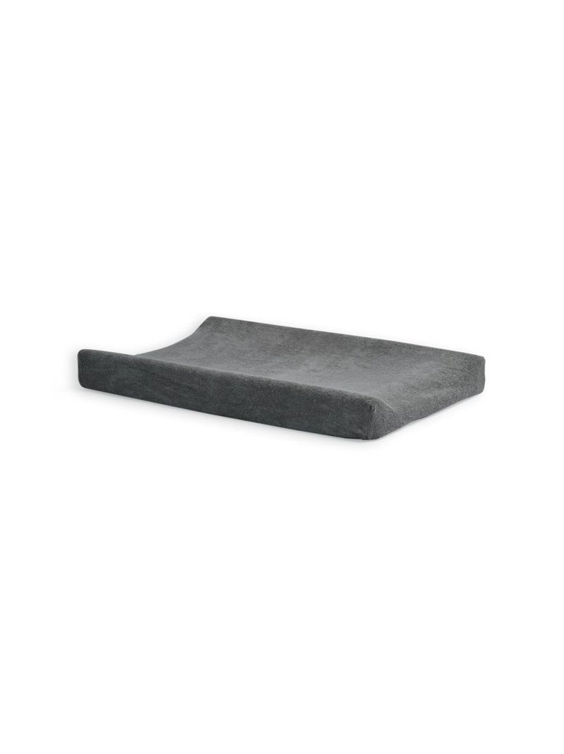 Housse matelas à langer Eponge - Storm Grey en coton Jollein gris anthracite - Kiabi