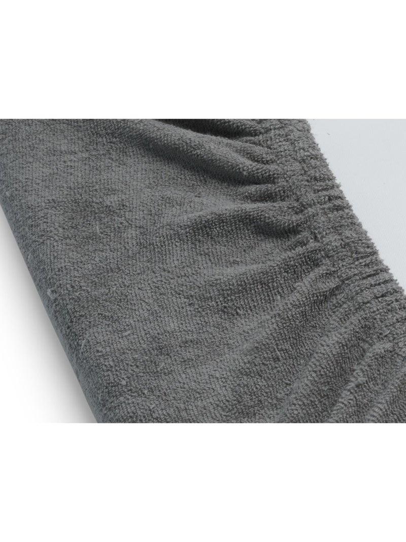 Housse matelas à langer Eponge - Storm Grey en coton Jollein gris anthracite - Kiabi