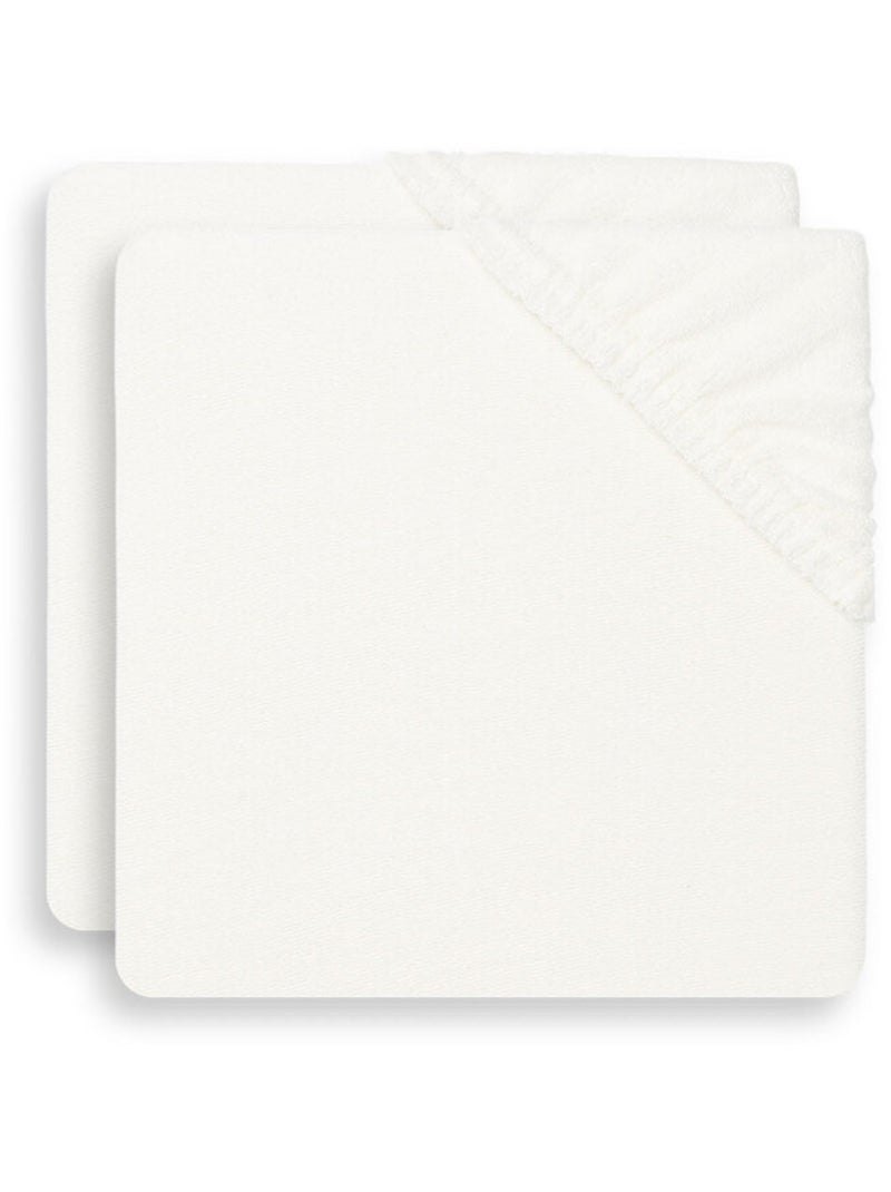 Housse matelas à langer éponge (2 pcs) en coton Ivoire - Kiabi