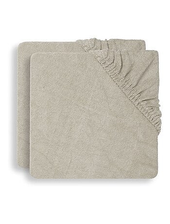 Housse matelas à langer éponge (2 pcs) en coton Jollein