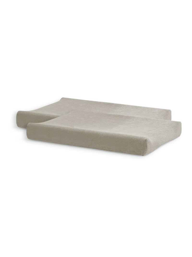 Housse matelas à langer éponge (2 pcs) en coton Jollein Beige - Kiabi