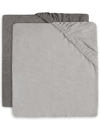 Housse matelas à langer éponge (2 pcs) en coton Jollein