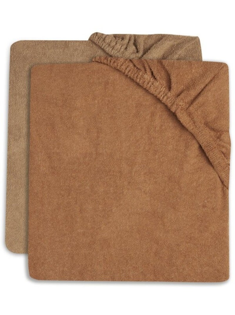 Housse matelas à langer éponge (2 pcs) en coton Marron - Kiabi