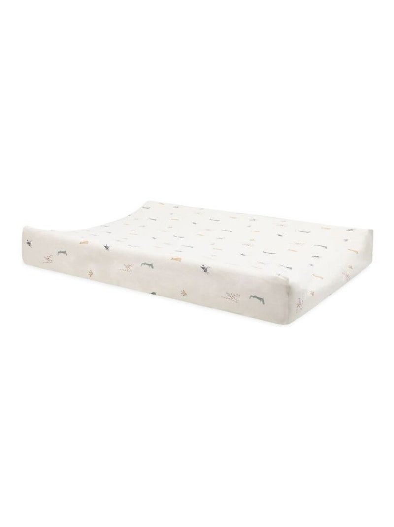 Housse matelas à langer Jersey - Jungle Jambo Beige - Kiabi