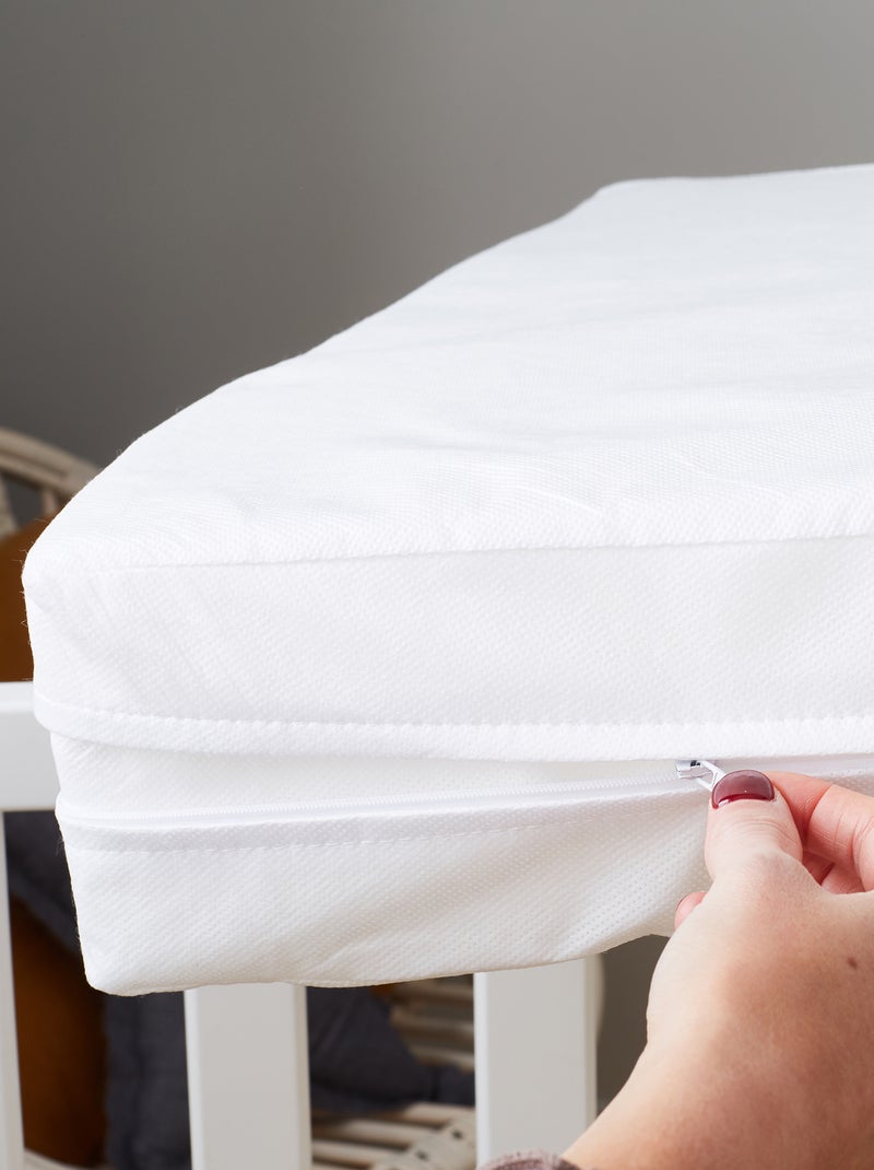 Housse matelas bébé anti punaise de lit blanc - Kiabi
