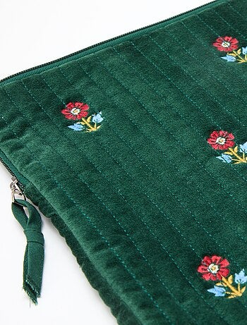 Housse ordinateur 'Kiabi x Painvin' en velours coton