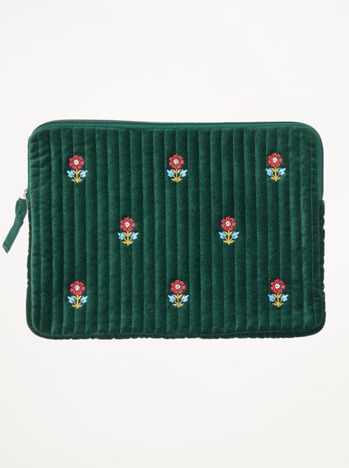 Housse ordinateur 'Kiabi x Painvin' en velours coton - Kiabi