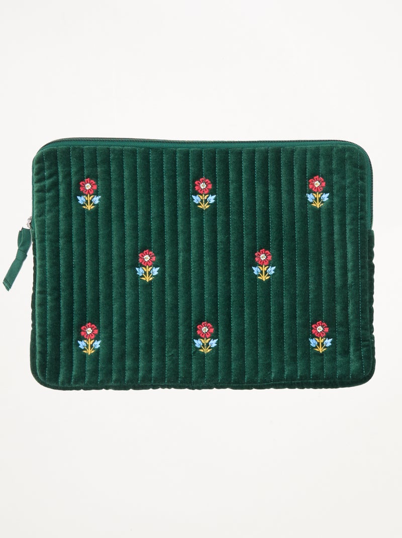 Housse ordinateur 'Kiabi x Painvin' en velours coton