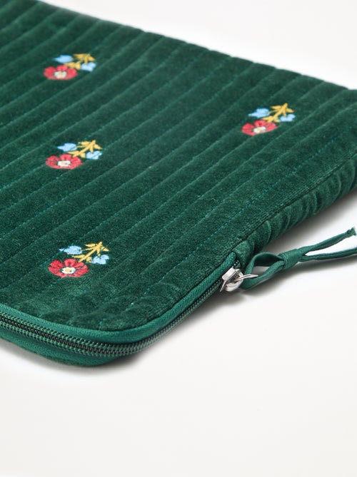 Housse ordinateur 'Kiabi x Painvin' en velours coton - Kiabi