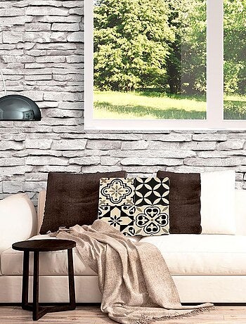 Housse pour coussin à garnir carreaux de ciment