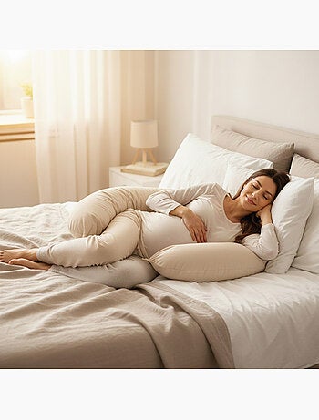 Housse pour coussin de grossesse, maternité et d'allaitement - Monsieur Bébé