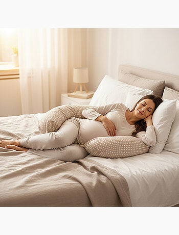 Housse pour coussin de grossesse, maternité et d'allaitement - Monsieur Bébé