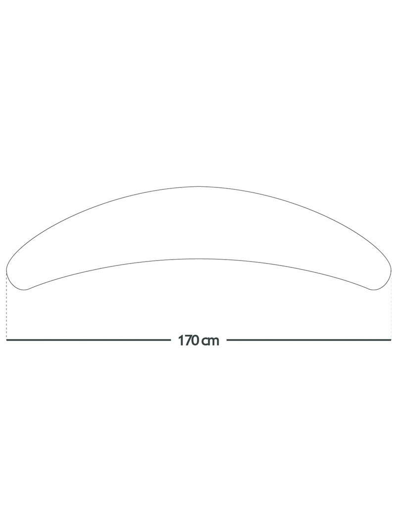 Housse pour coussin de grossesse, maternité et d'allaitement  - Monsieur Bébé Beige/Blanc - Kiabi