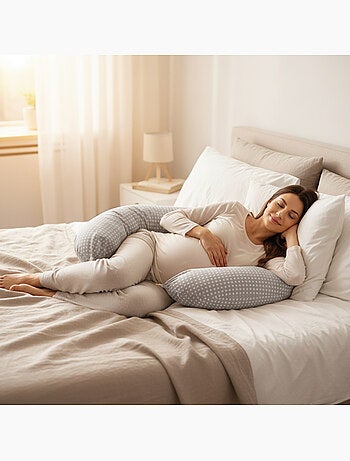 Housse pour coussin de grossesse, maternité et d'allaitement - Monsieur Bébé