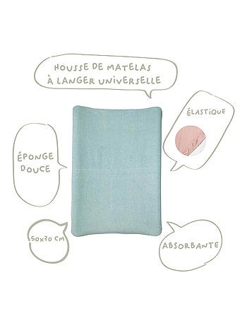 Housse pour matelas à langer Naissance en Coton Uni - Babycalin