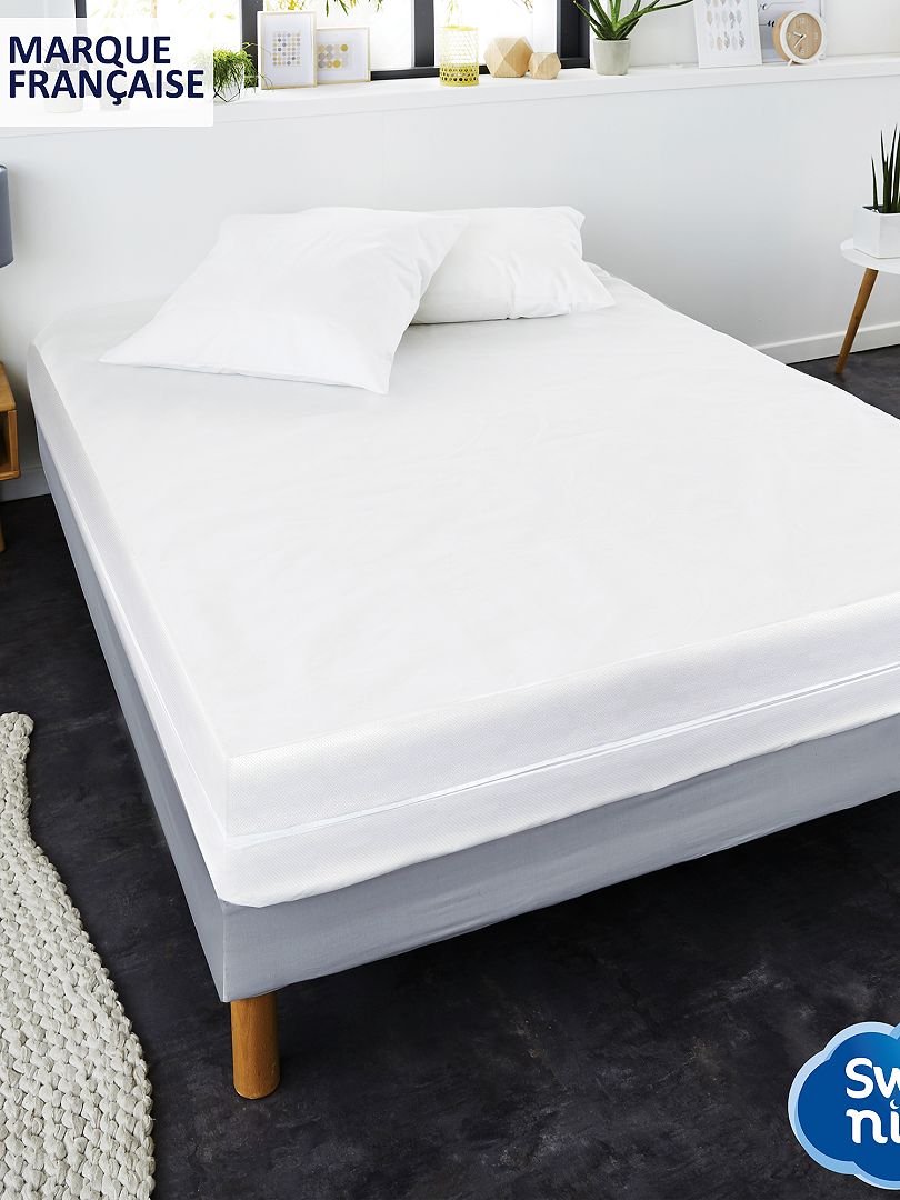 Housse pour oreiller anti punaise de lit - blanc - Kiabi - 9.00€