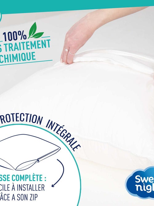 Housse pour oreiller anti punaise de lit - Kiabi