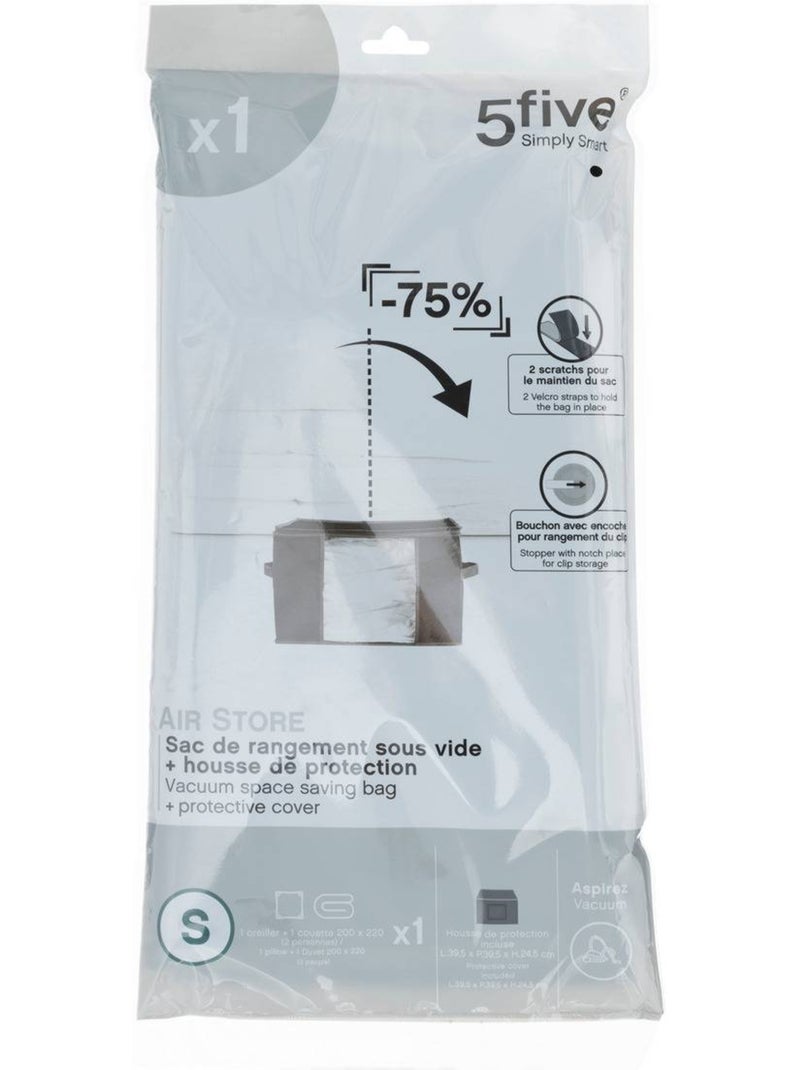 Housse rangement sous vide carrée air Transparent - Kiabi