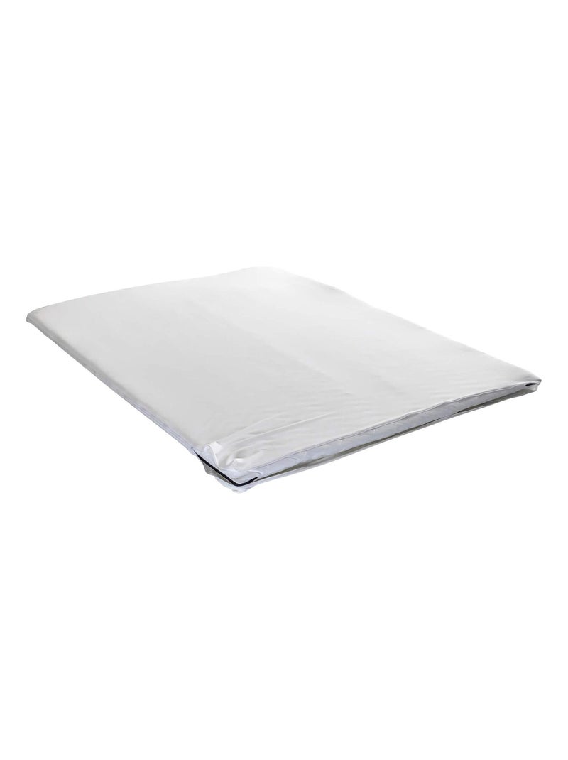 Housse surmatelas coton jersey extensible - Terre de Nuit Blanc - Kiabi