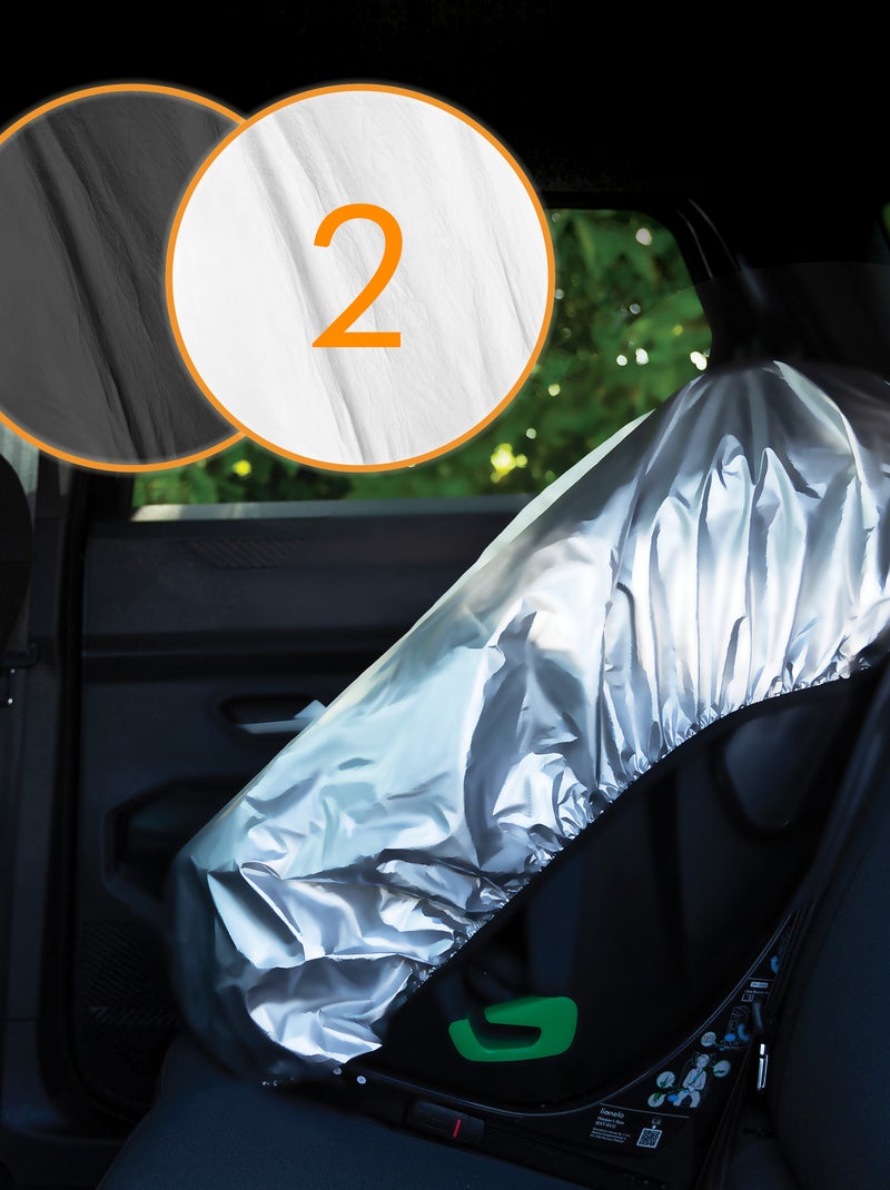 Housse thermique pour siège auto LIONELO - UPF 50+ Argent - Kiabi