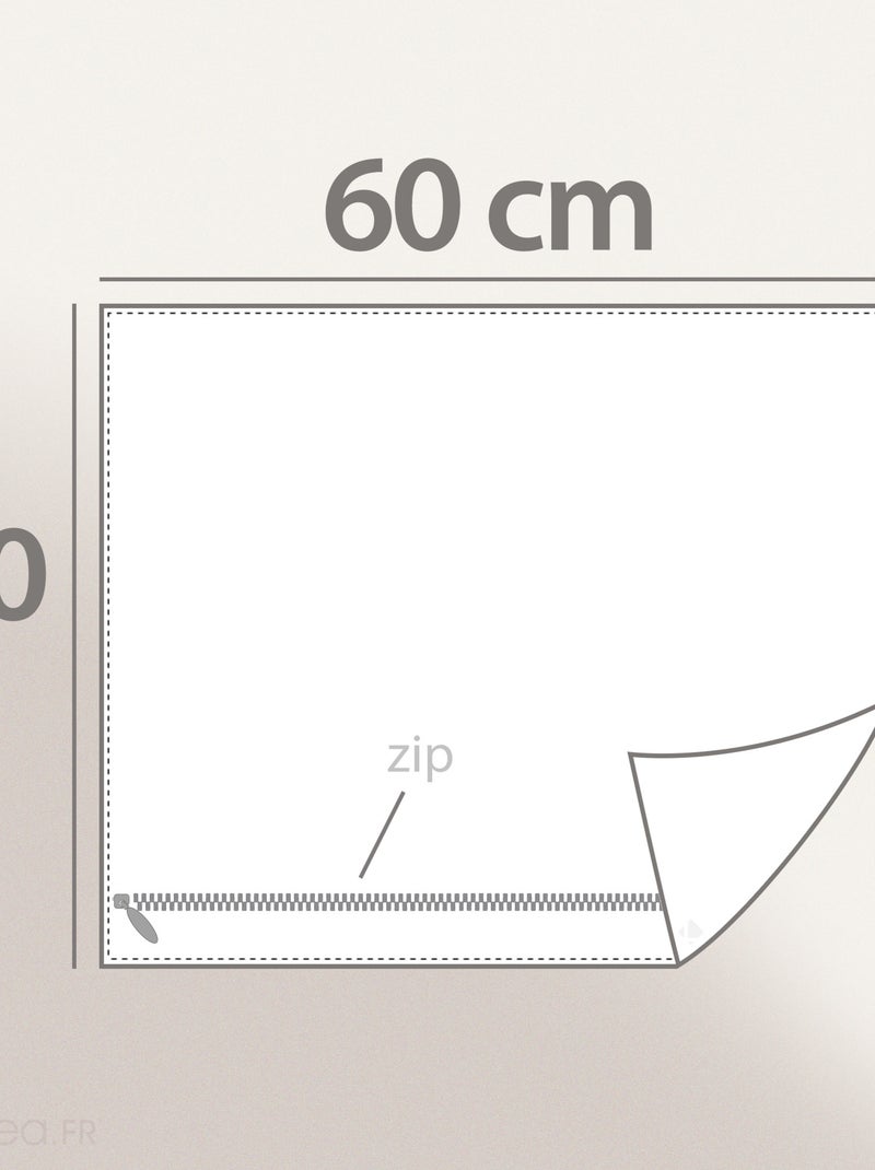 Housses de coussin extérieur GALIA à zip étanche Beige foncé - Kiabi