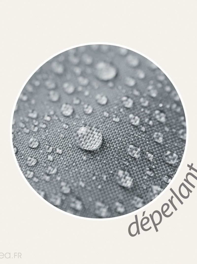 Housses de coussin extérieur GALIA à zip étanche Gris taupe - Kiabi