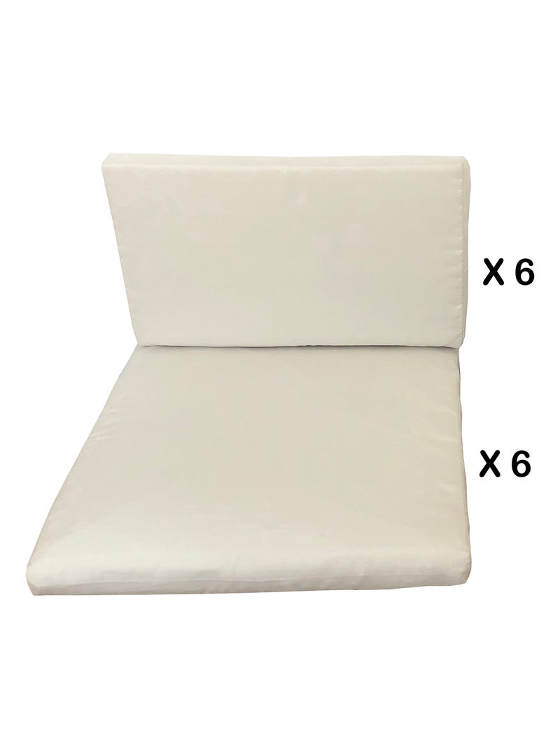 Housses de coussins blanc pour Miami et Sunset 6 places Blanc - Kiabi