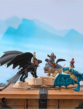 How to train your dragon - Figurine Viking Harold & Krokmou