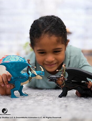 How to train your dragon - Figurine Viking Harold & Krokmou